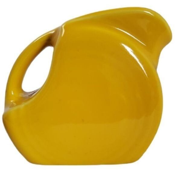 Fiestaware Fiesta SMALL CERAMIC Mini Disk Pitcher Daffodil Yellow 3 - Picture 13 of 14